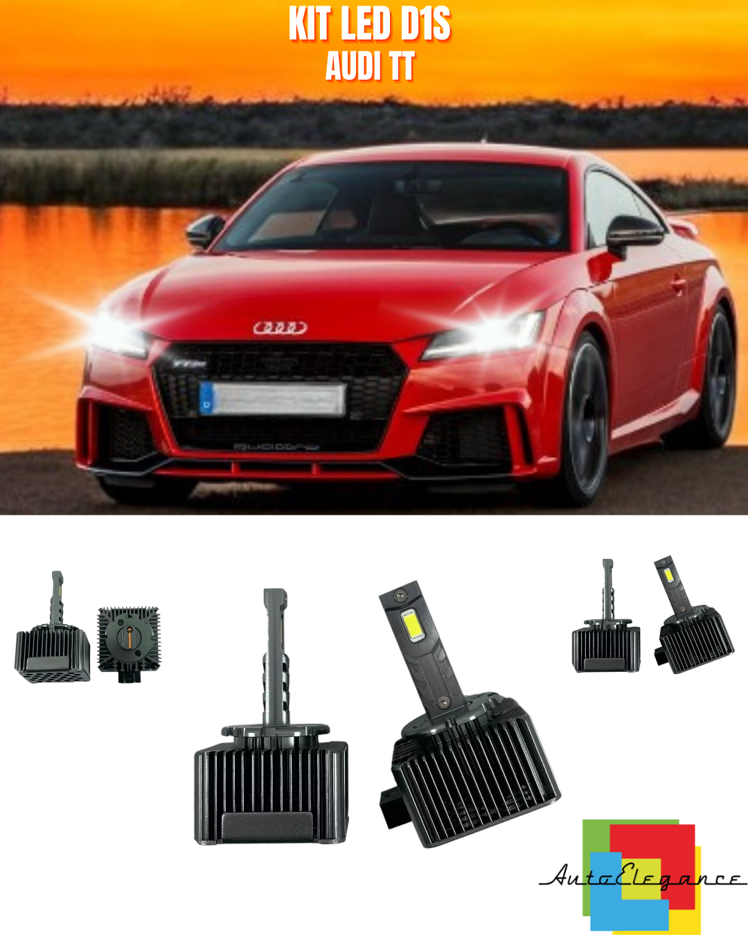 ⭐LAMPADE ANABAGLIANTI D1S LED 6000K DA XENON ADATTO PER AUDI TT⭐