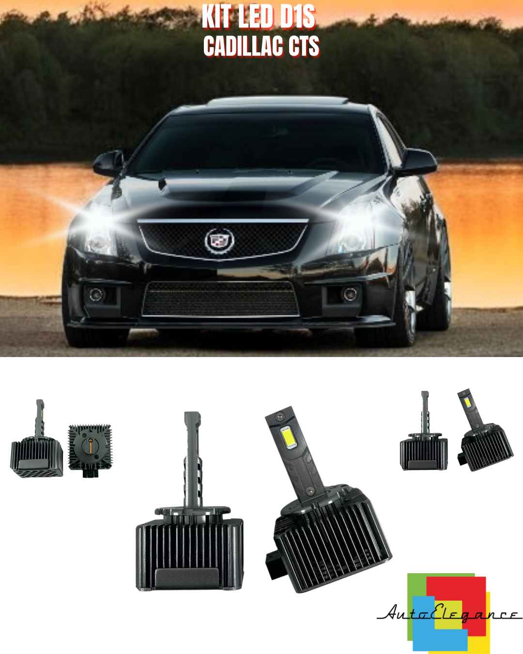 ⭐LAMPADE ANABAGLIANTI D1S LED 6000K DA XENON ADATTO PER CADILLAC CTS⭐