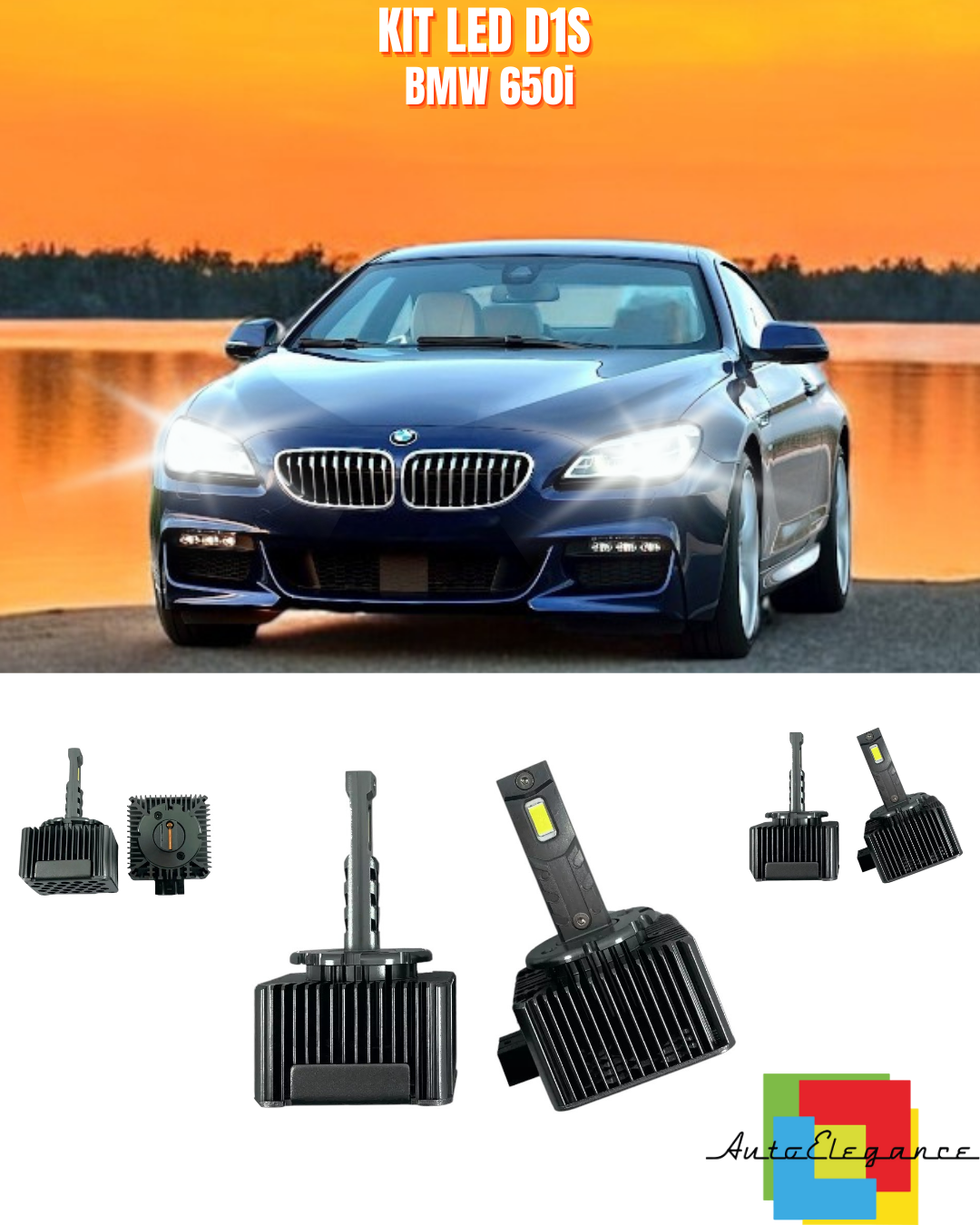 ⭐LAMPADE ANABAGLIANTI D1S LED 6000K DA XENON ADATTO PER BMW 650i⭐