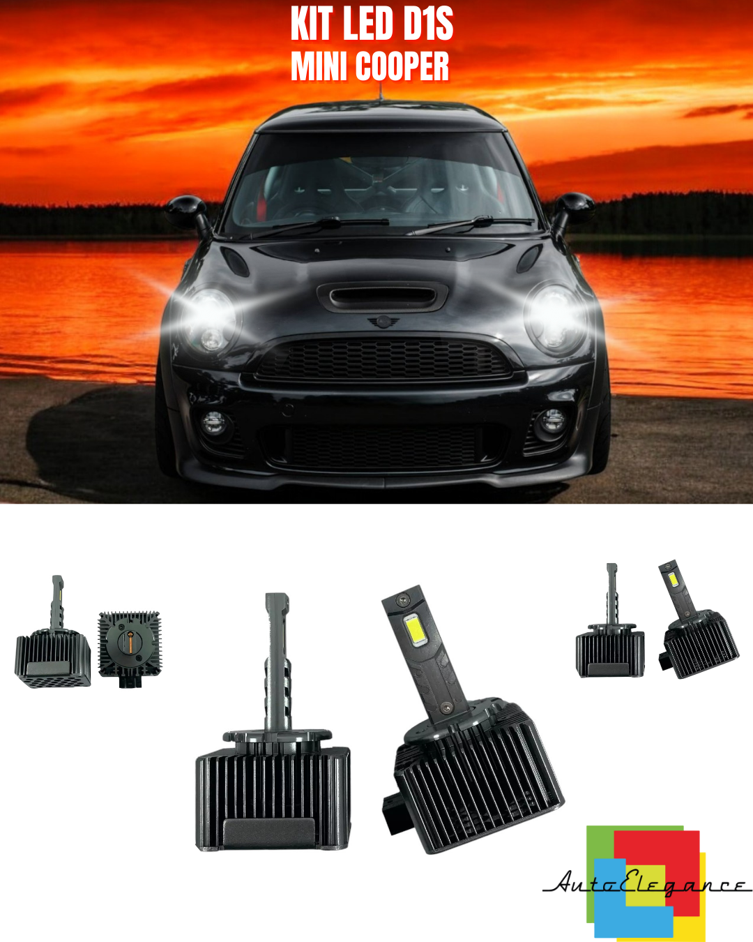 ⭐LAMPADE ANABAGLIANTI D1S LED 6000K DA XENON ADATTO PER MINI COOPER⭐