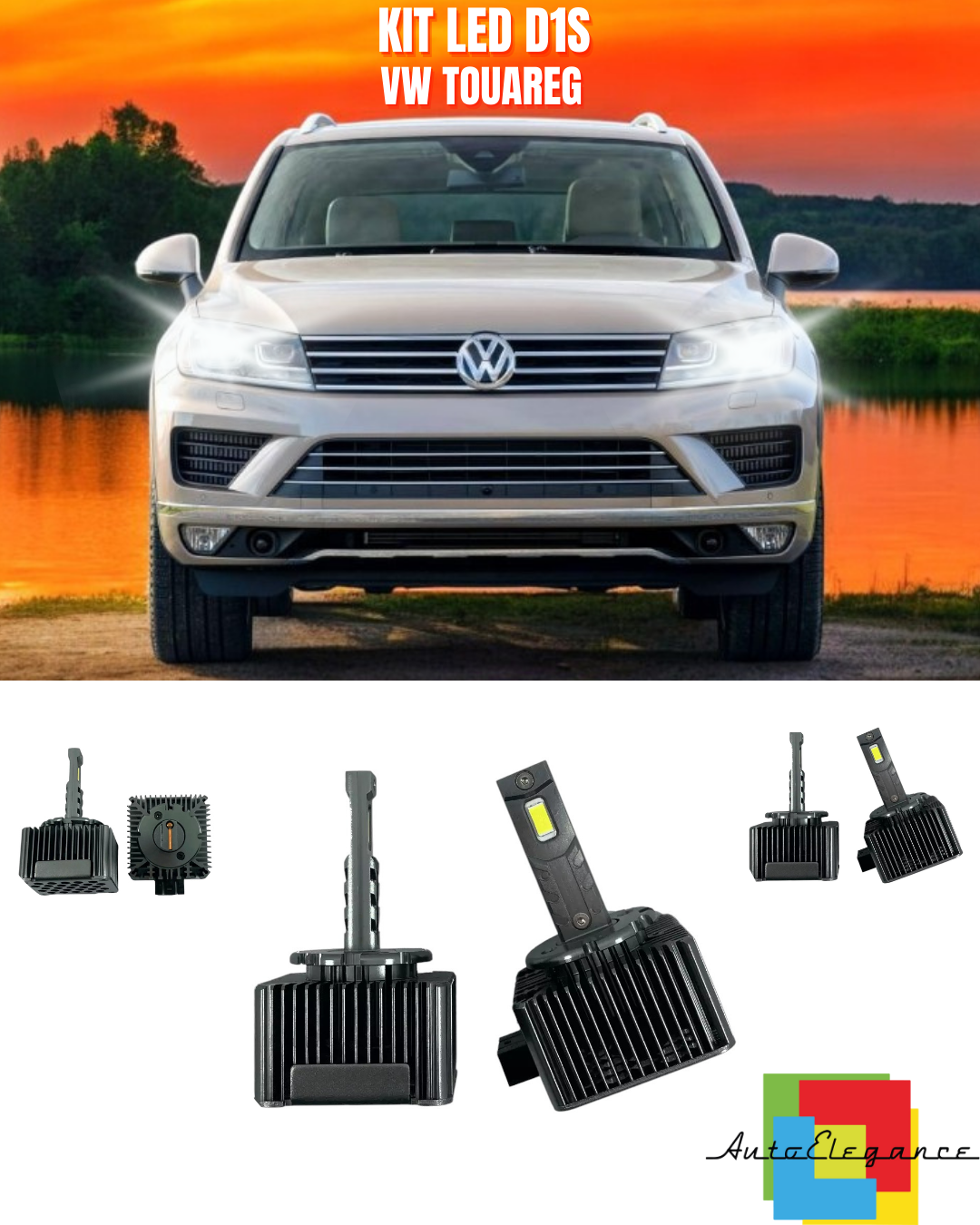⭐LAMPADE ANABAGLIANTI D1S LED 6000K DA XENON ADATTO PER VW TOUAREG⭐