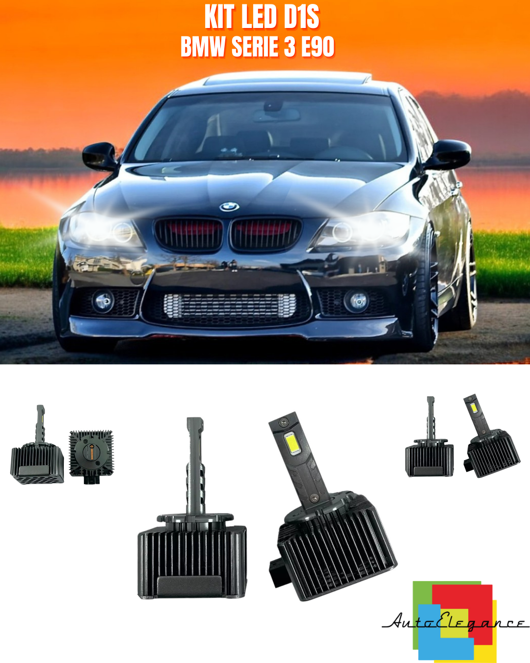 ⭐LAMPADE ANABAGLIANTI D1S LED 6000K DA XENON ADATTO PER BMW SERIE 3 E90⭐