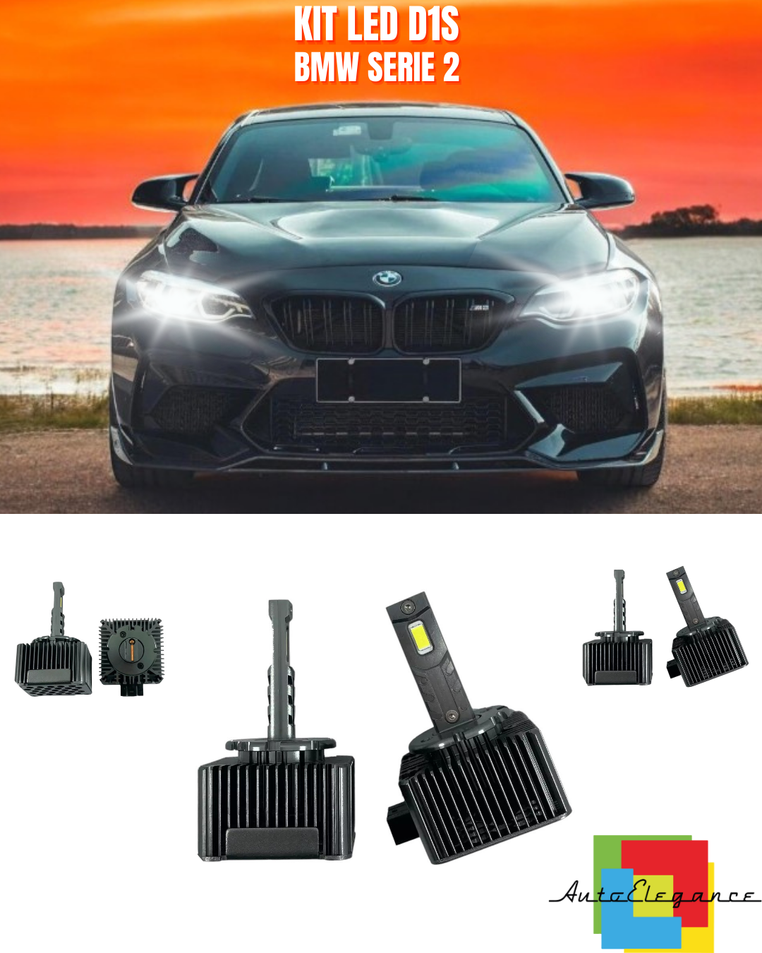 ⭐LAMPADE ANABAGLIANTI D1S LED 6000K DA XENON ADATTO PER BMW SERIE 2⭐