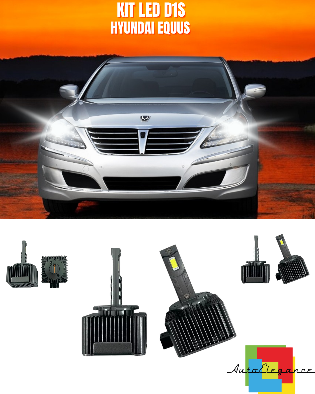 ⭐LAMPADE ANABAGLIANTI D1S LED 6000K DA XENON ADATTO PER HYUNDAI EQUUS⭐