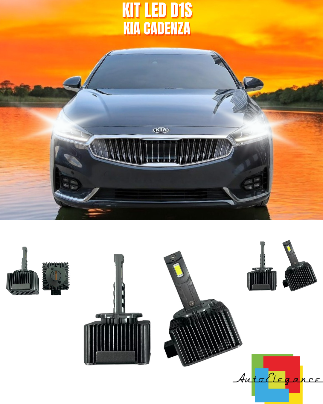 ⭐LAMPADE ANABAGLIANTI D1S LED 6000K DA XENON ADATTO PER KIA CADENZA⭐
