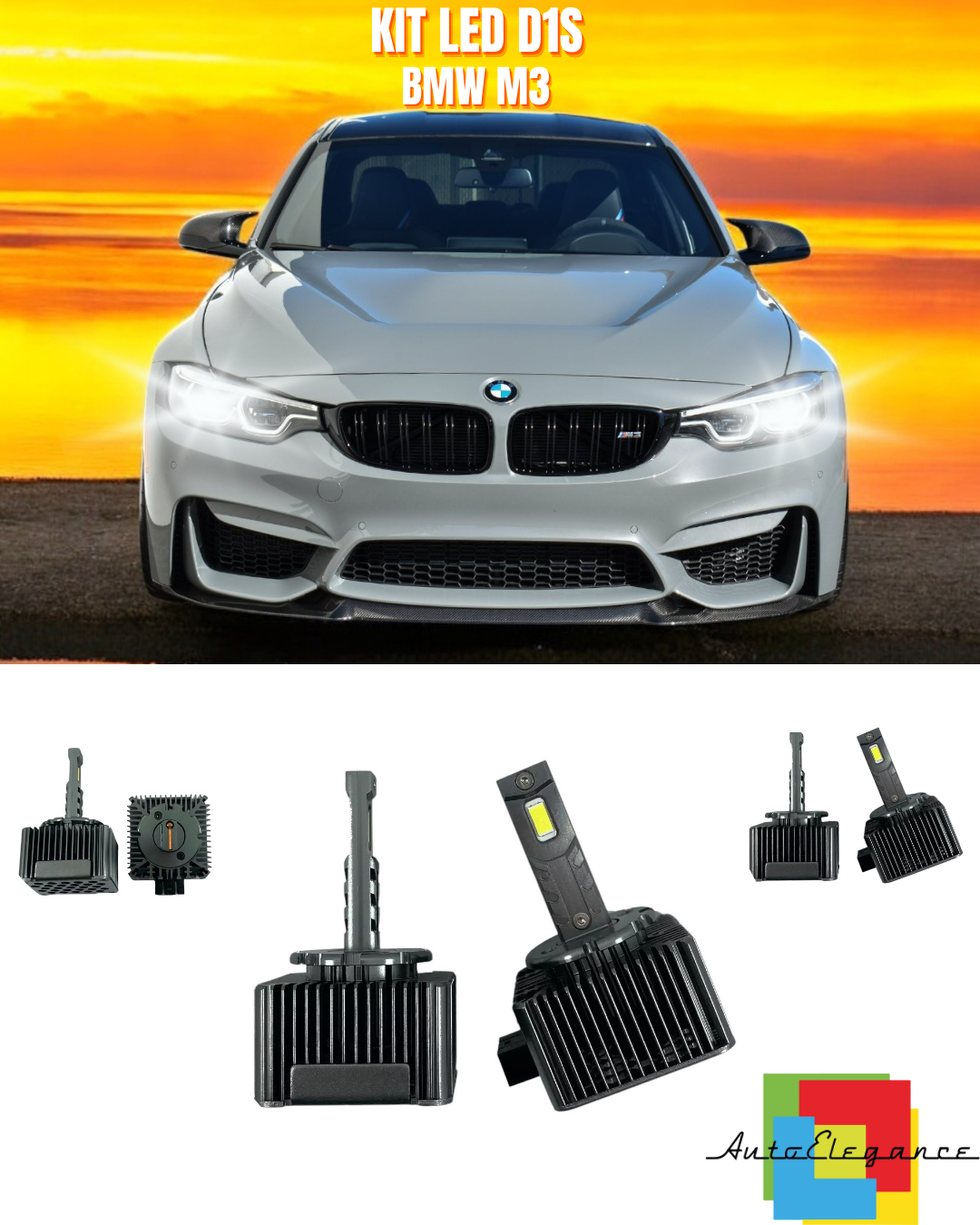⭐LAMPADE ANABAGLIANTI D1S LED 6000K DA XENON ADATTO PER BMW M3⭐