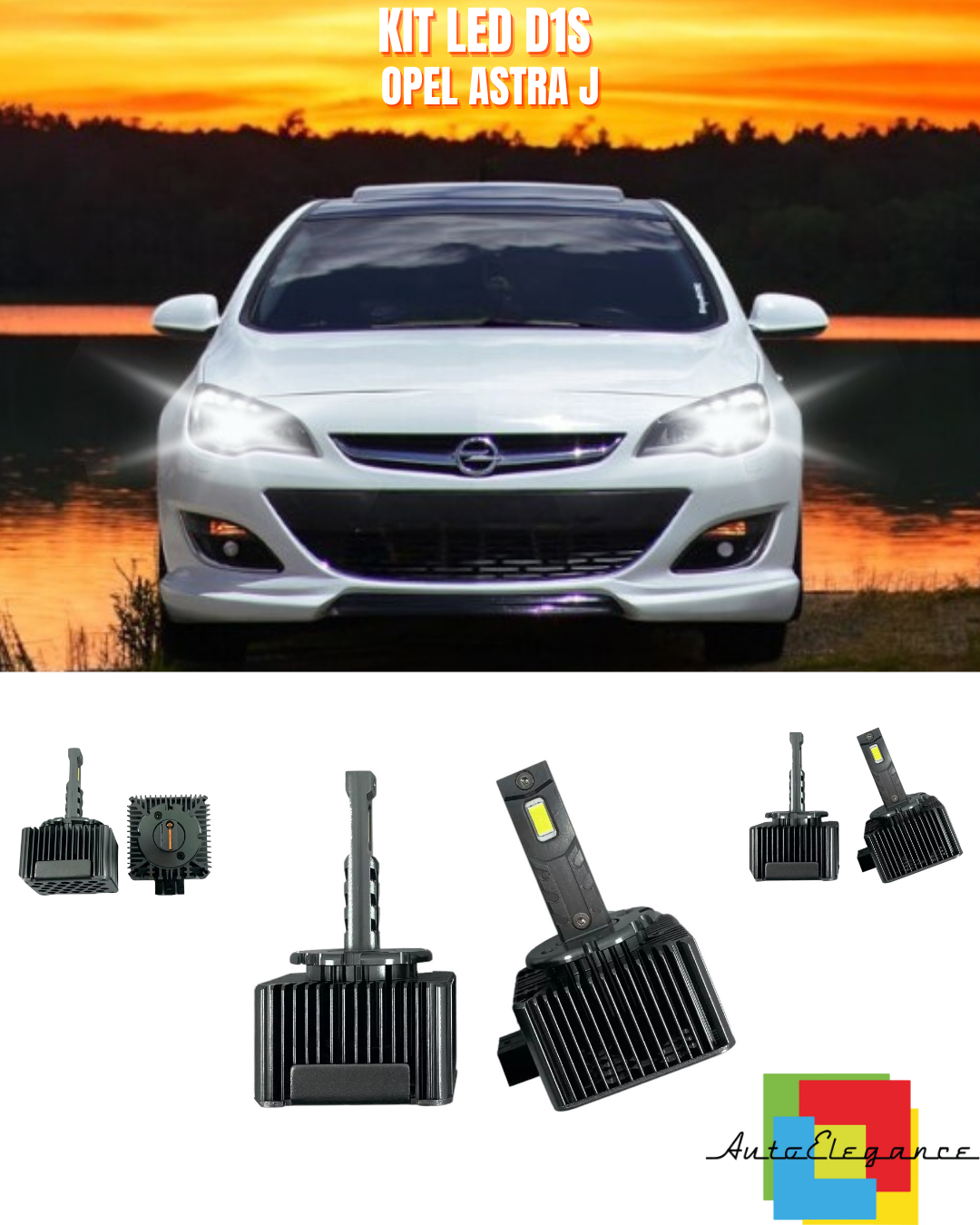 ⭐LAMPADE ANABBAGLIANTI D1S LED 6000K DA XENON ADATTO PER OPEL ASTRA J⭐