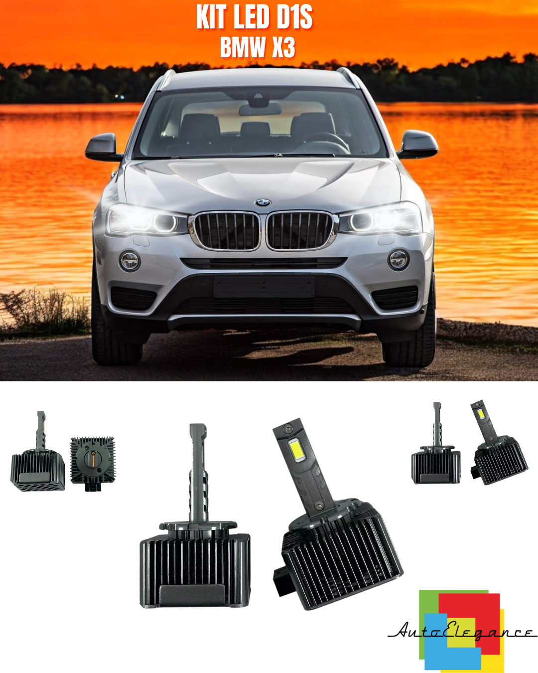 ⭐LAMPADE ANABBAGLIANTI D1S LED 6000K DA XENON ADATTO PER BMW X3⭐