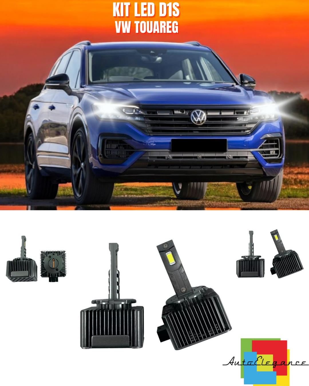 ⭐LAMPADE ANABBAGLIANTI D1S LED 6000K DA XENON ADATTO PER VW TOUAREG⭐
