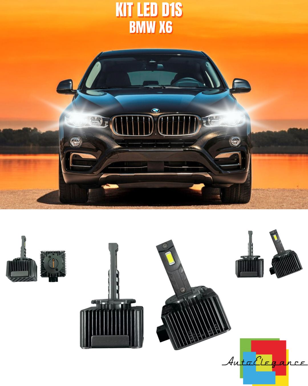 ⭐LAMPADE ANABBAGLIANTI D1S LED 6000K DA XENON ADATTO PER BMW X6⭐