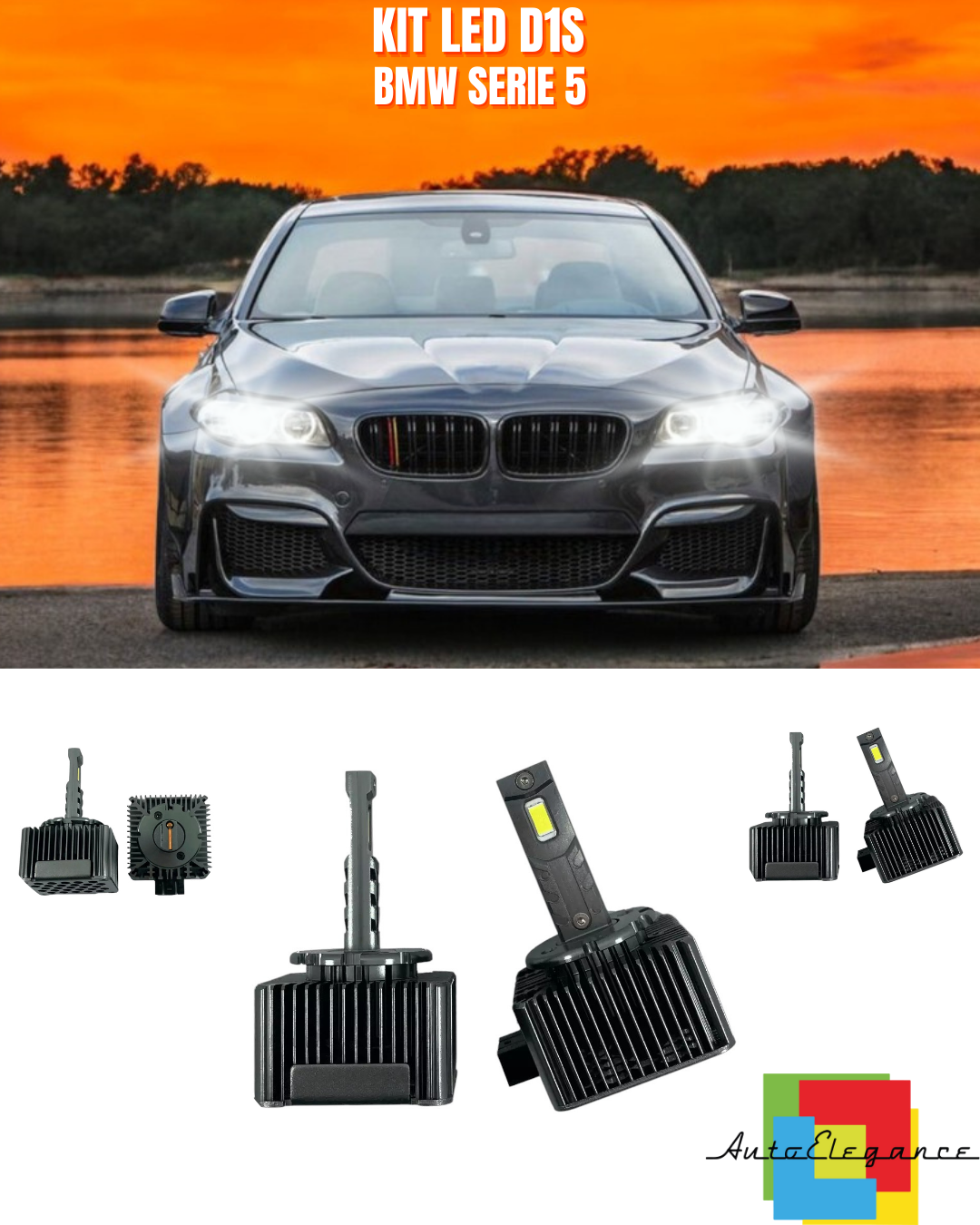 ⭐LAMPADE ANABBAGLIANTI D1S LED 6000K DA XENON ADATTO PER BMW SERIE 5⭐