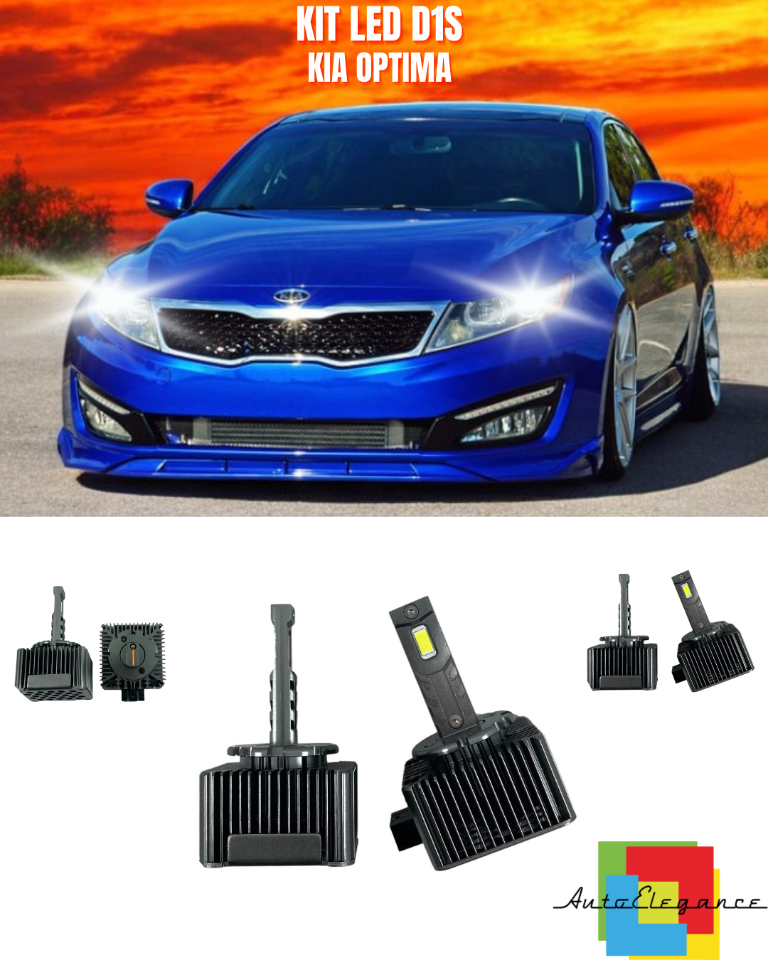 ⭐LAMPADE ANABAGLIANTI D1S LED 6000K DA XENON ADATTO PER KIA OPTIMA⭐