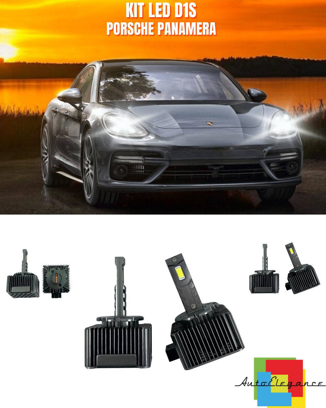⭐LAMPADE ANABAGLIANTI D1S LED 6000K DA XENON ADATTO PER PORSCHE PANAMERA ⭐