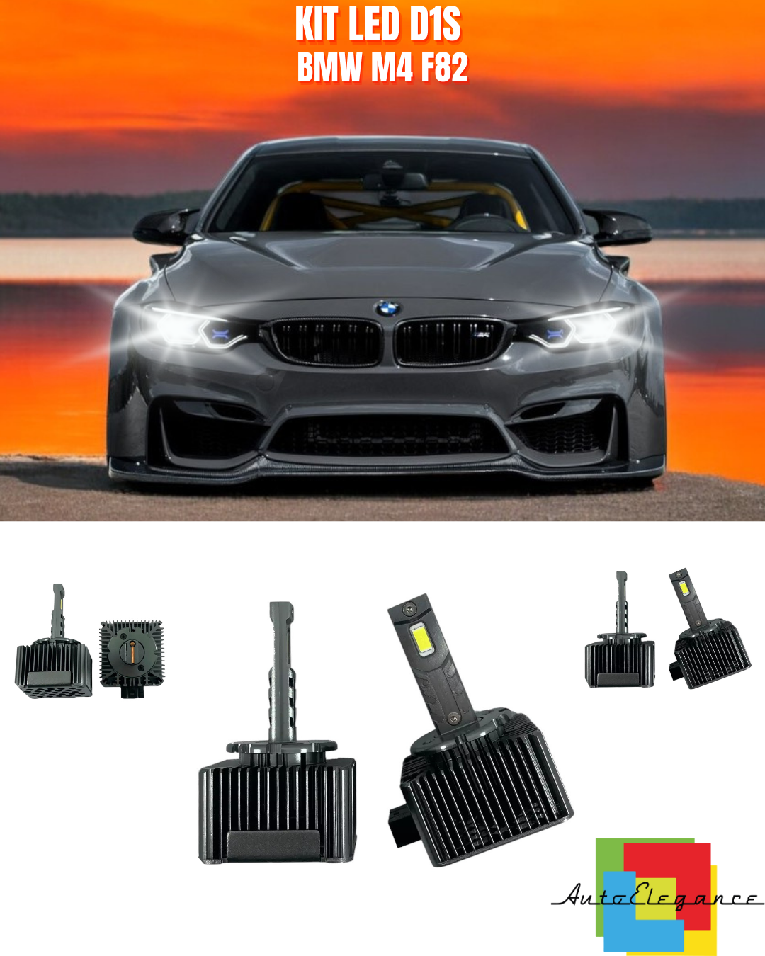⭐LAMPADE ANABBAGLIANTI D1S LED 6000K DA XENON ADATTO PER BMW M4 F82⭐