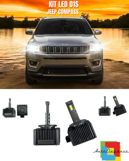 ⭐LAMPADE ANABBAGLIANTI D1S LED 6000K DA XENON ADATTO PER JEEP COMPASS⭐