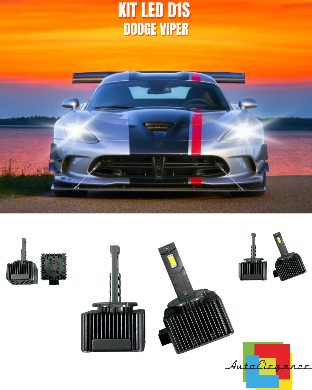 ⭐LAMPADE ANABBAGLIANTI D1S LED 6000K DA XENON ADATTO PER DODGE VIPER⭐