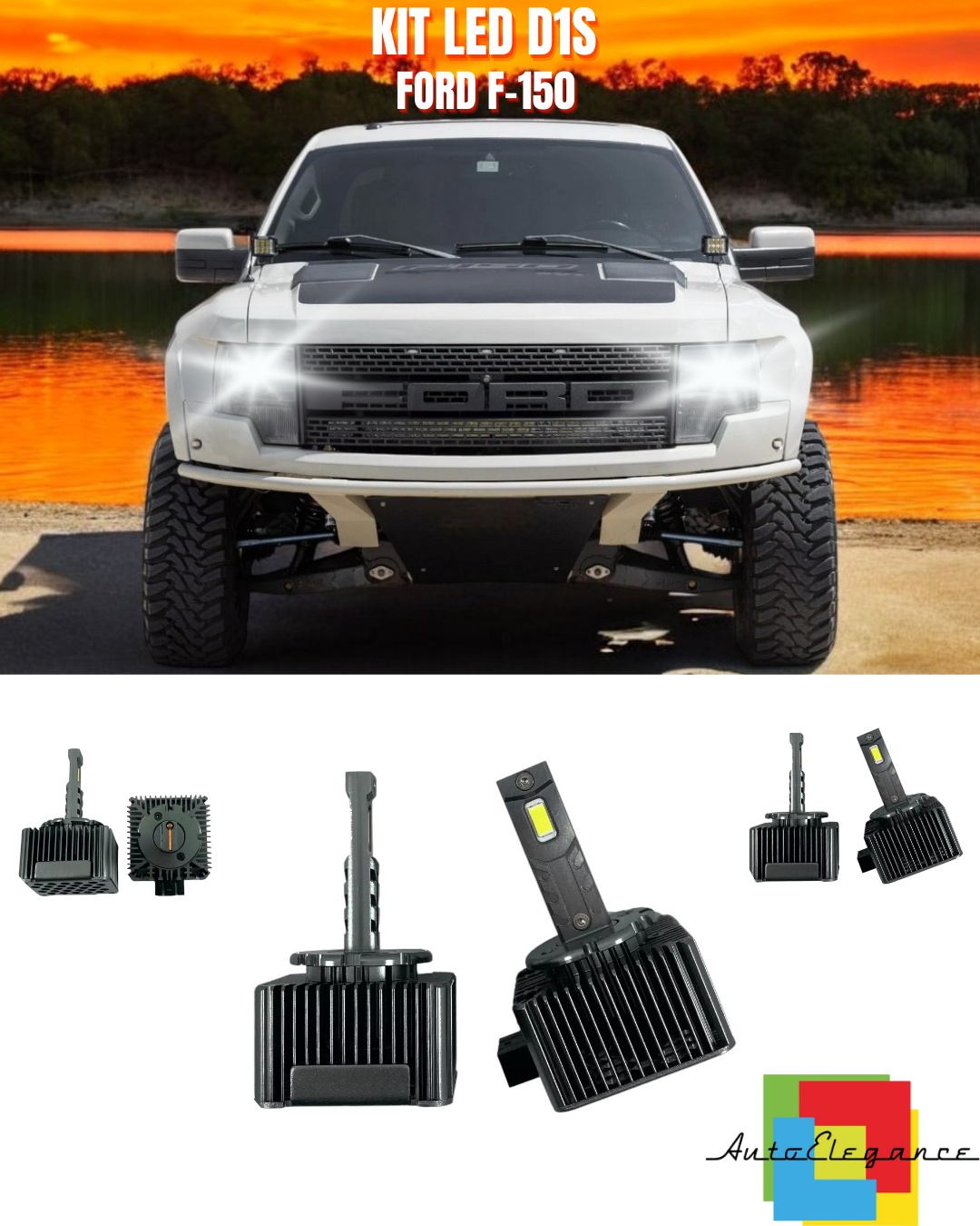 ⭐LAMPADE ANABBAGLIANTI D1S LED 6000K DA XENON ADATTO PER FORD F-150⭐
