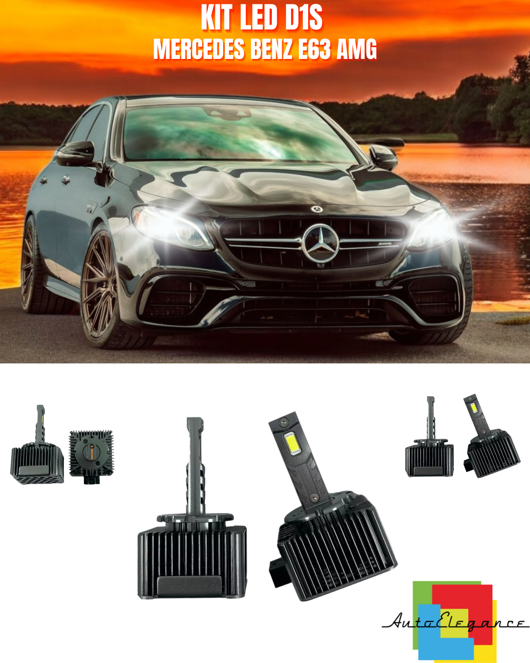 ⭐LAMPADE ANABBAGLIANTI D1S LED 6000K DA XENON ADATTO PER MERCEDES BENZ E63 AMG⭐