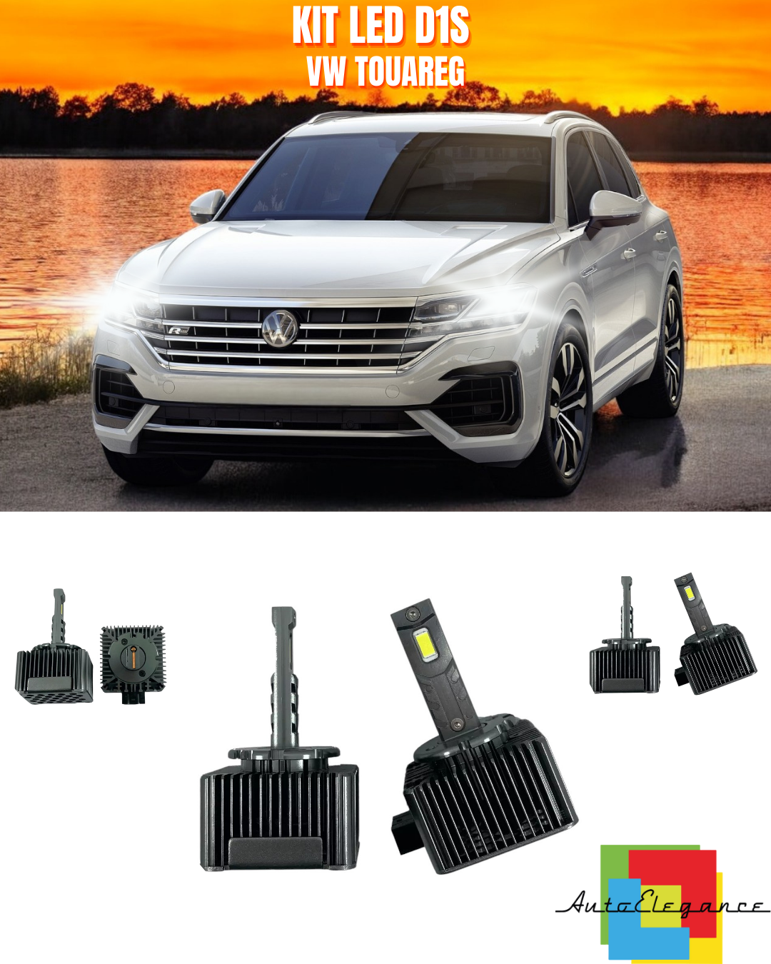 ⭐LAMPADE ANABBAGLIANTI D1S LED 6000K DA XENON ADATTO PER VW TOUAREG⭐