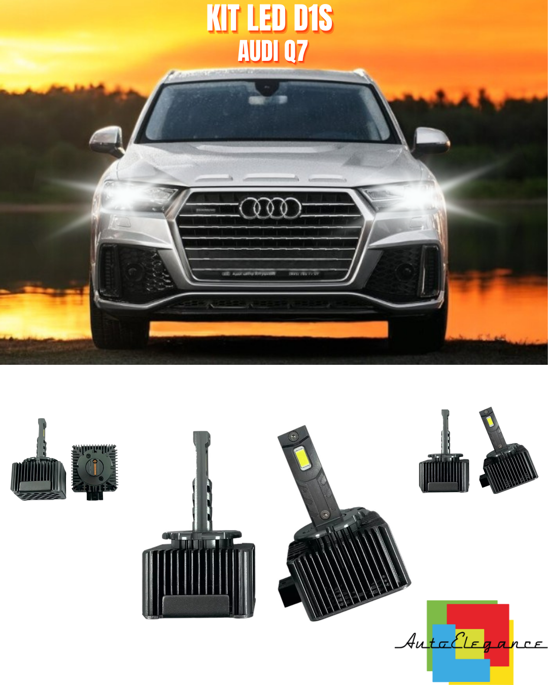 ⭐LAMPADE ANABBAGLIANTI D1S LED 6000K DA XENON ADATTO PER AUDI Q7⭐