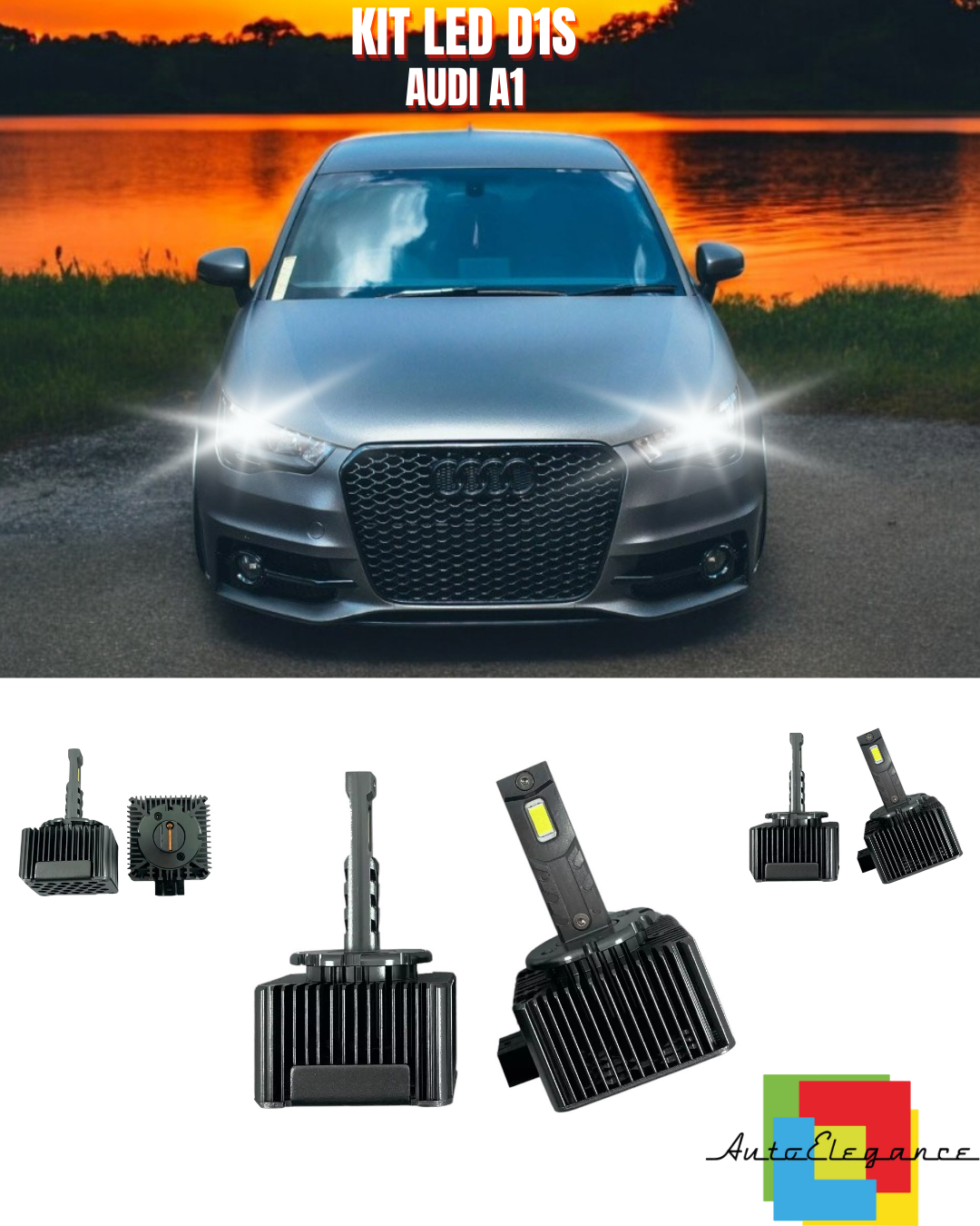 ⭐LAMPADE ANABBAGLIANTI D1S LED 6000K DA XENON ADATTO PER AUDI A1⭐