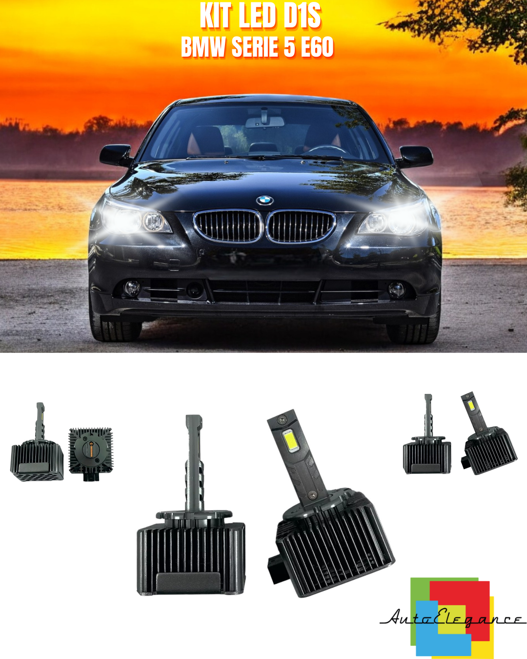 ⭐LAMPADE ANABBAGLIANTI D1S LED 6000K DA XENON ADATTO PER BMW SERIE 5 E60⭐