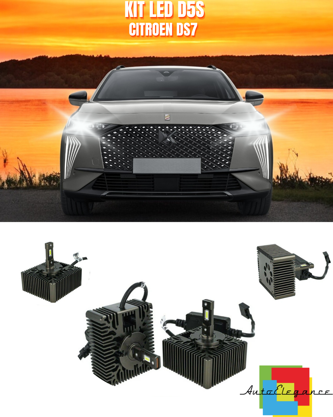 ⭐LAMPADE ANABBAGLIANTI D5S LED 6000K DA XENON ADATTO PER CITROEN DS7⭐
