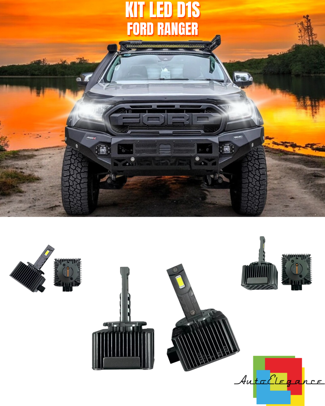 ⭐LAMPADE ANABBAGLIANTI D1S LED 6000K ADATTO PER FORD RANGER⭐