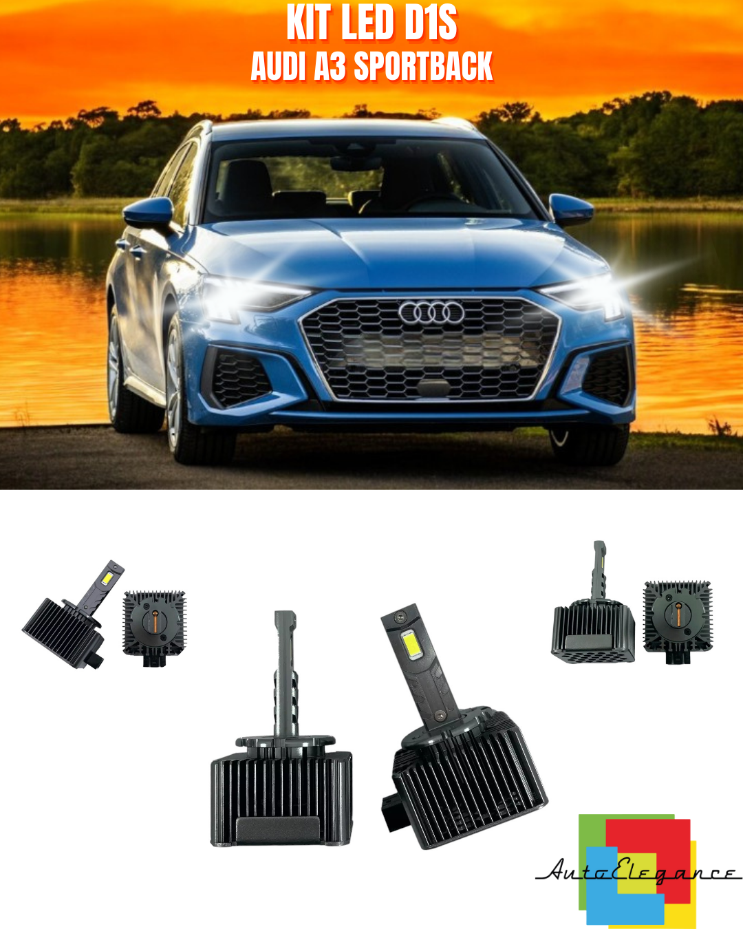 ⭐LAMPADE ANABBAGLIANTI D1S LED 6000K ADATTO PER AUDI A3 SPORTBACK⭐