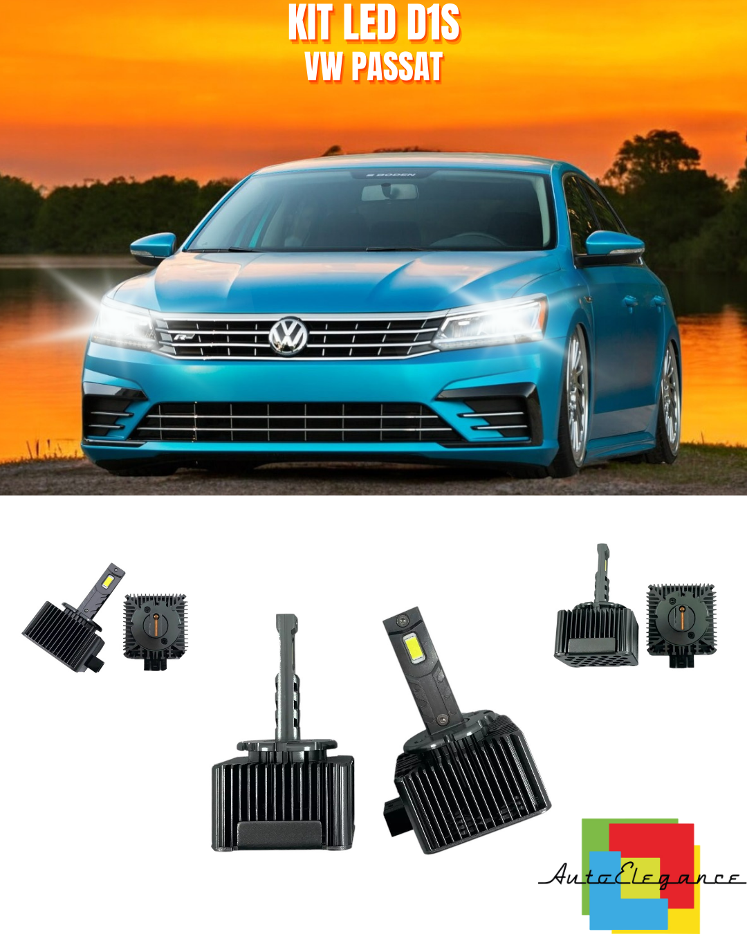 ⭐LAMPADE ANABBAGLIANTI D1S LED 6000K ADATTO PER VW PASSAT⭐