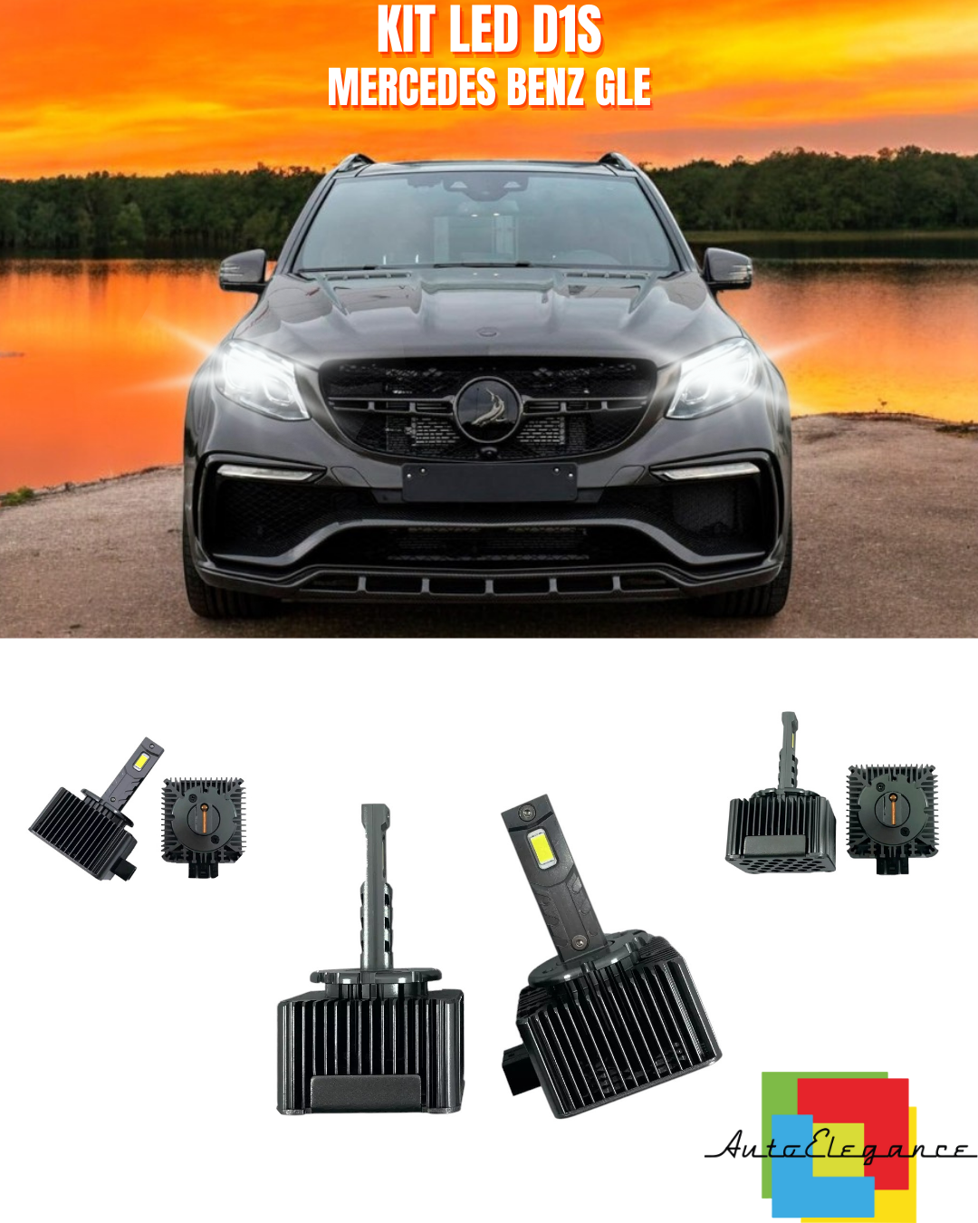 ⭐LAMPADE ANABBAGLIANTI D1S LED 6000K ADATTO PER MERCEDES BENZ GLE⭐