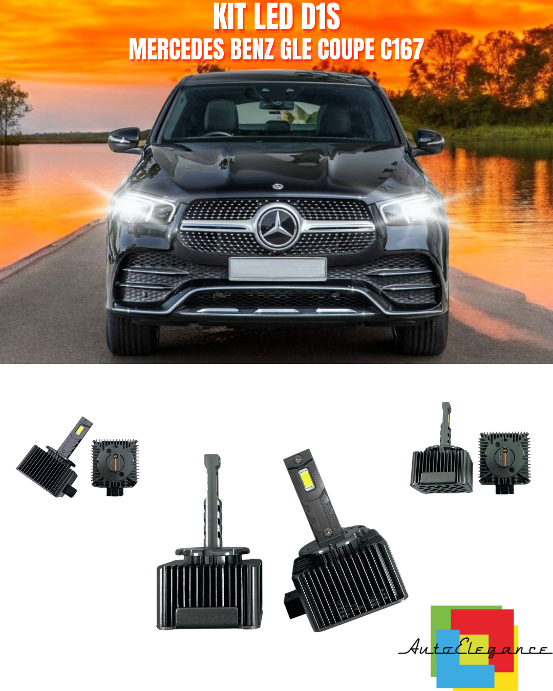 ⭐LAMPADE ANABBAGLIANTI D1S LED 6000K ADATTO PER MERCEDES BENZ GLE COUPE C167⭐