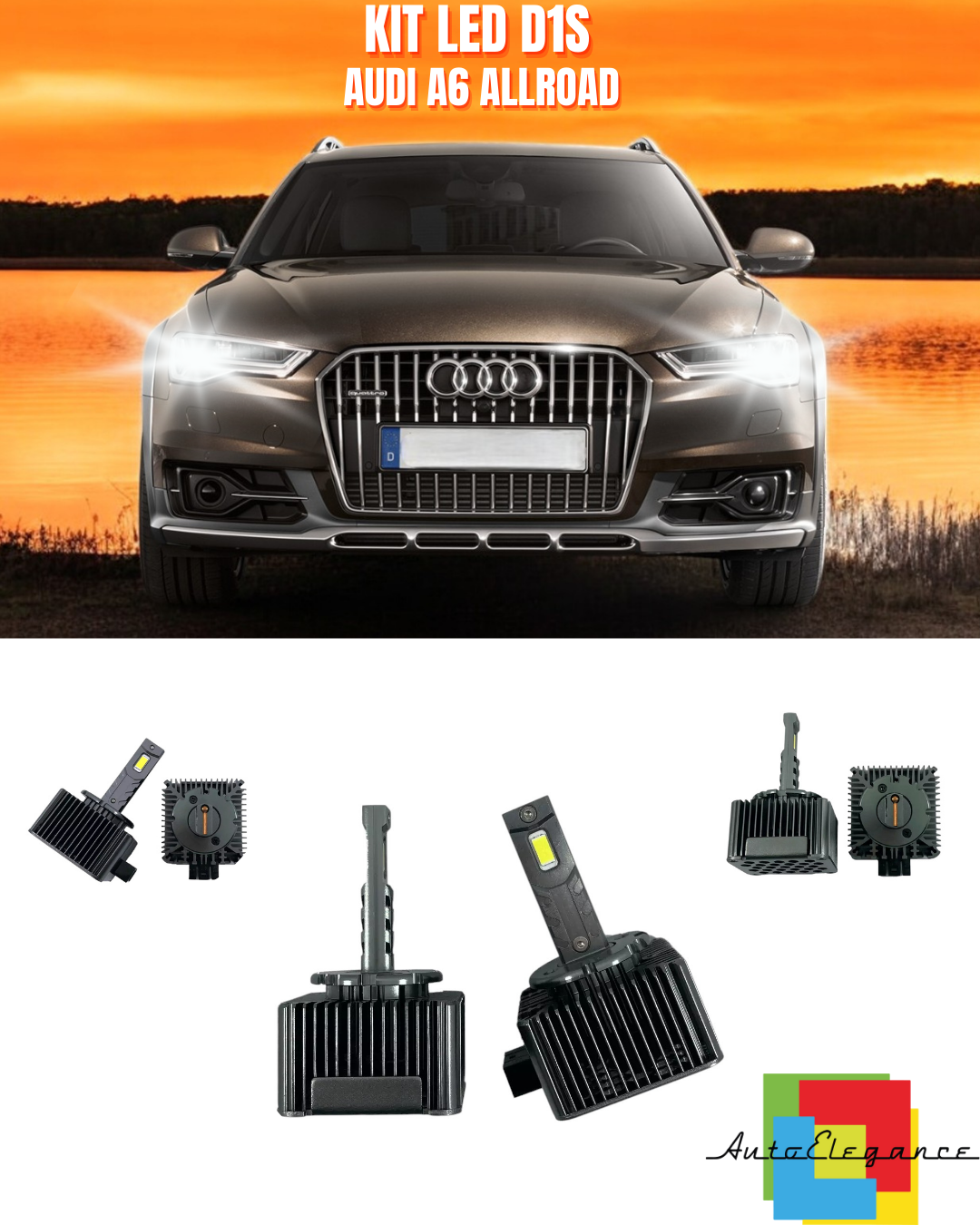 ⭐LAMPADE ANABBAGLIANTI D1S LED 6000K ADATTO PER AUDI A6 ALLROAD⭐