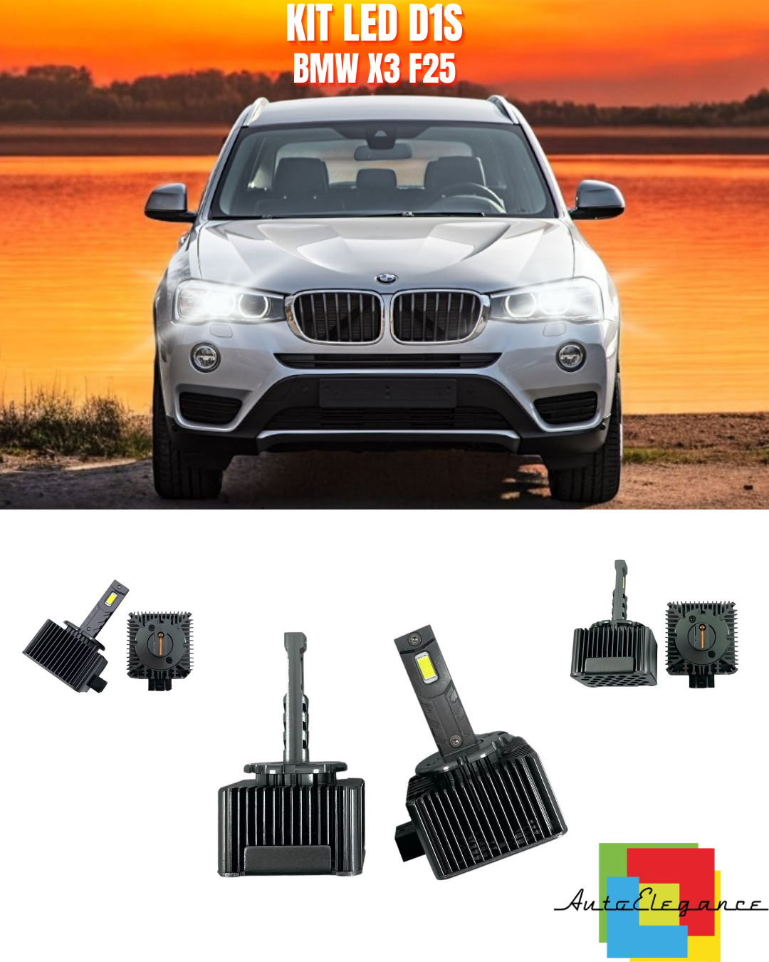 ⭐LAMPADE ANABBAGLIANTI D1S LED 6000K ADATTO PER BMW X3 F25⭐