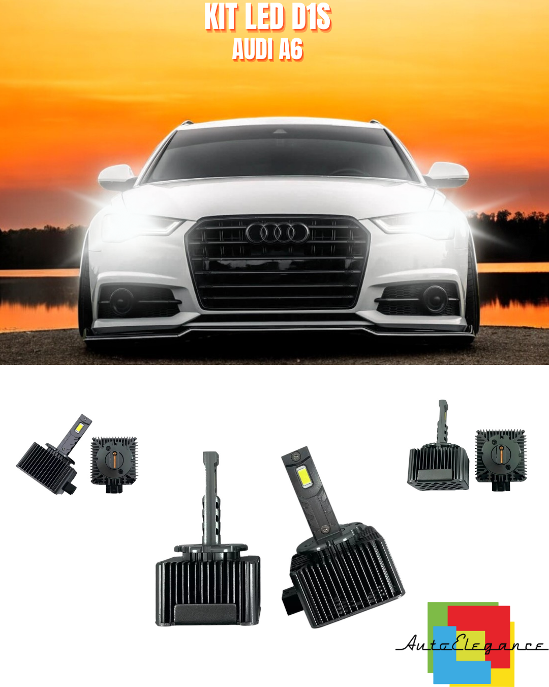 ⭐LAMPADE ANABBAGLIANTI D1S LED 6000K ADATTO PER AUDI A6⭐