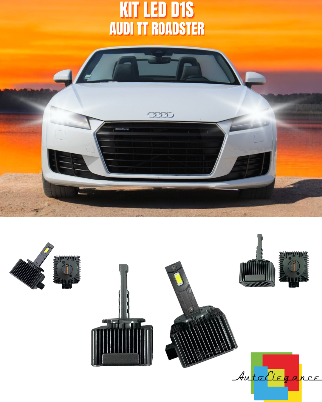 ⭐LAMPADE ANABBAGLIANTI D1S LED 6000K ADATTO PER AUDI TT ROADSTER⭐