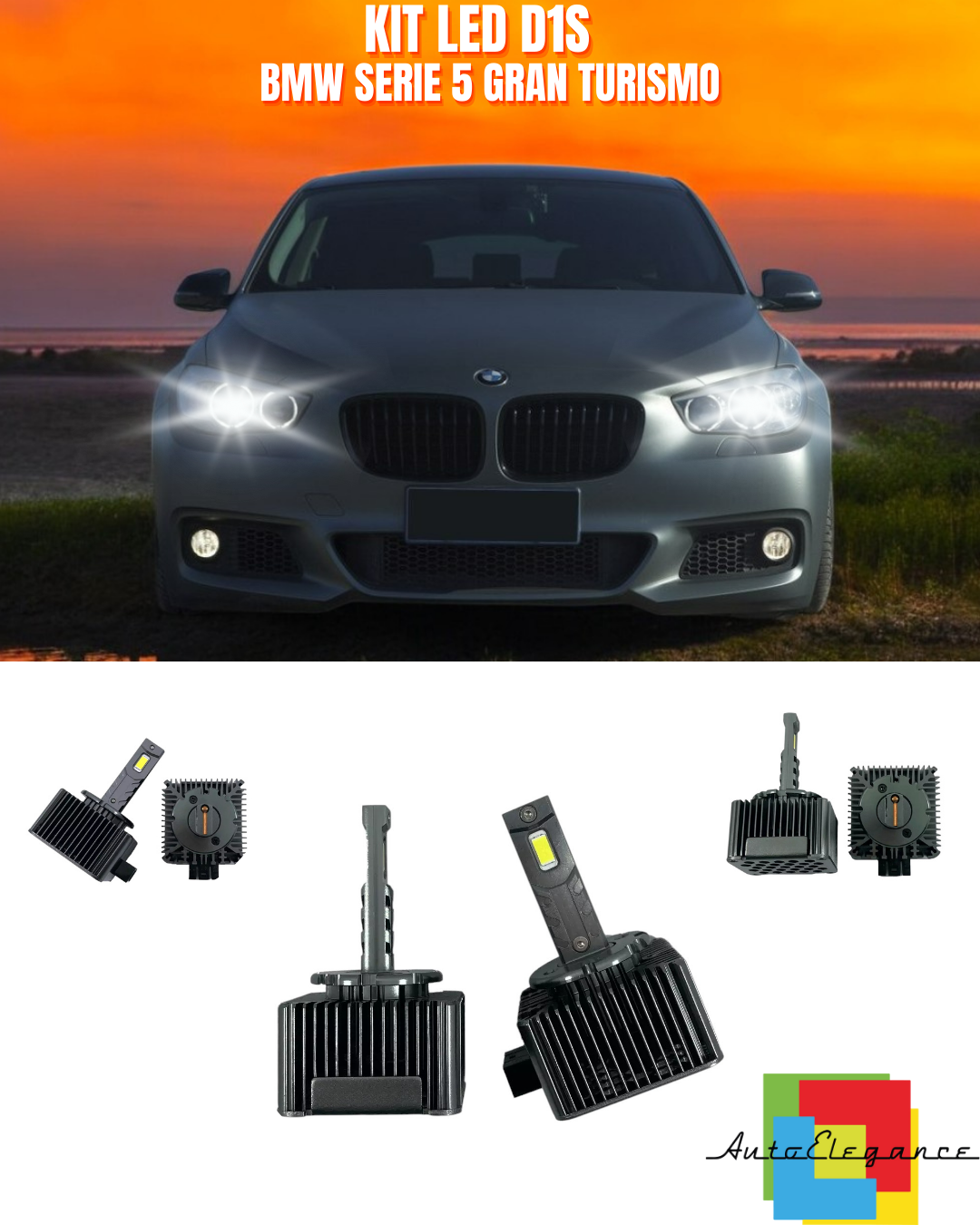 ⭐LAMPADE ANABBAGLIANTI D1S LED 6000K ADATTO PER BMW SERIE 5 GRAN TURISMO⭐