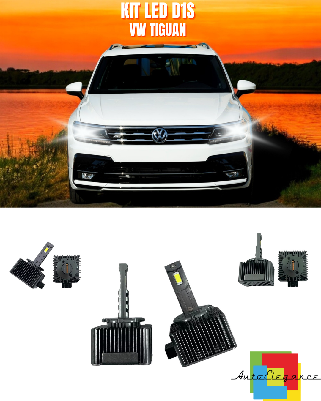 ⭐LAMPADE ANABBAGLIANTI D1S LED 6000K ADATTO PER VW TIGUAN⭐