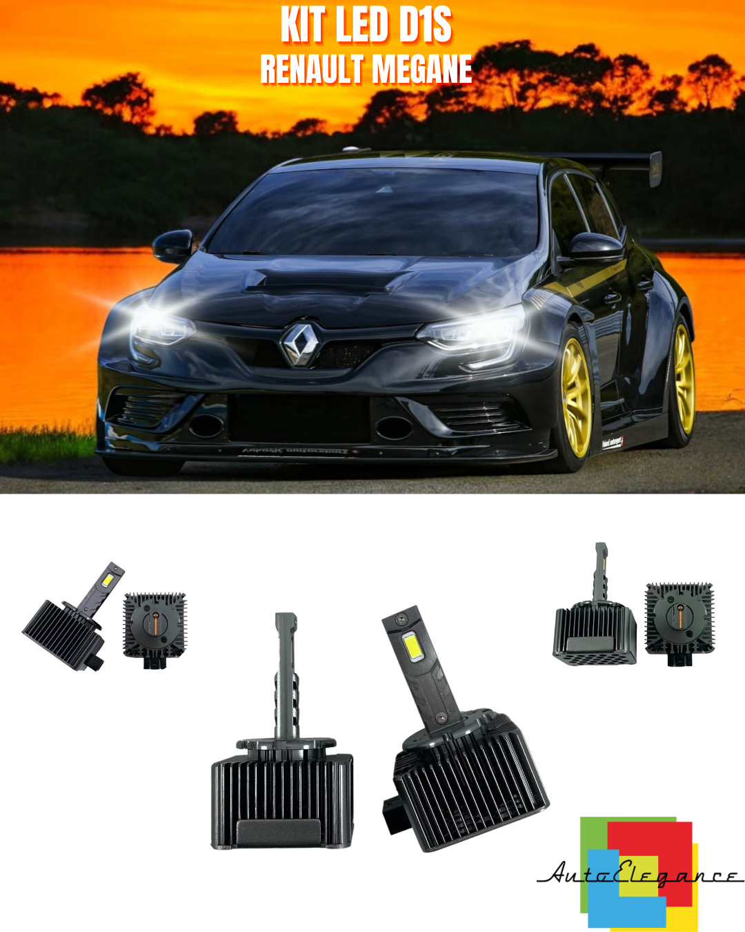 ⭐LAMPADE ANABBAGLIANTI D1S LED 6000K ADATTO PER RENAULT MEGANE⭐