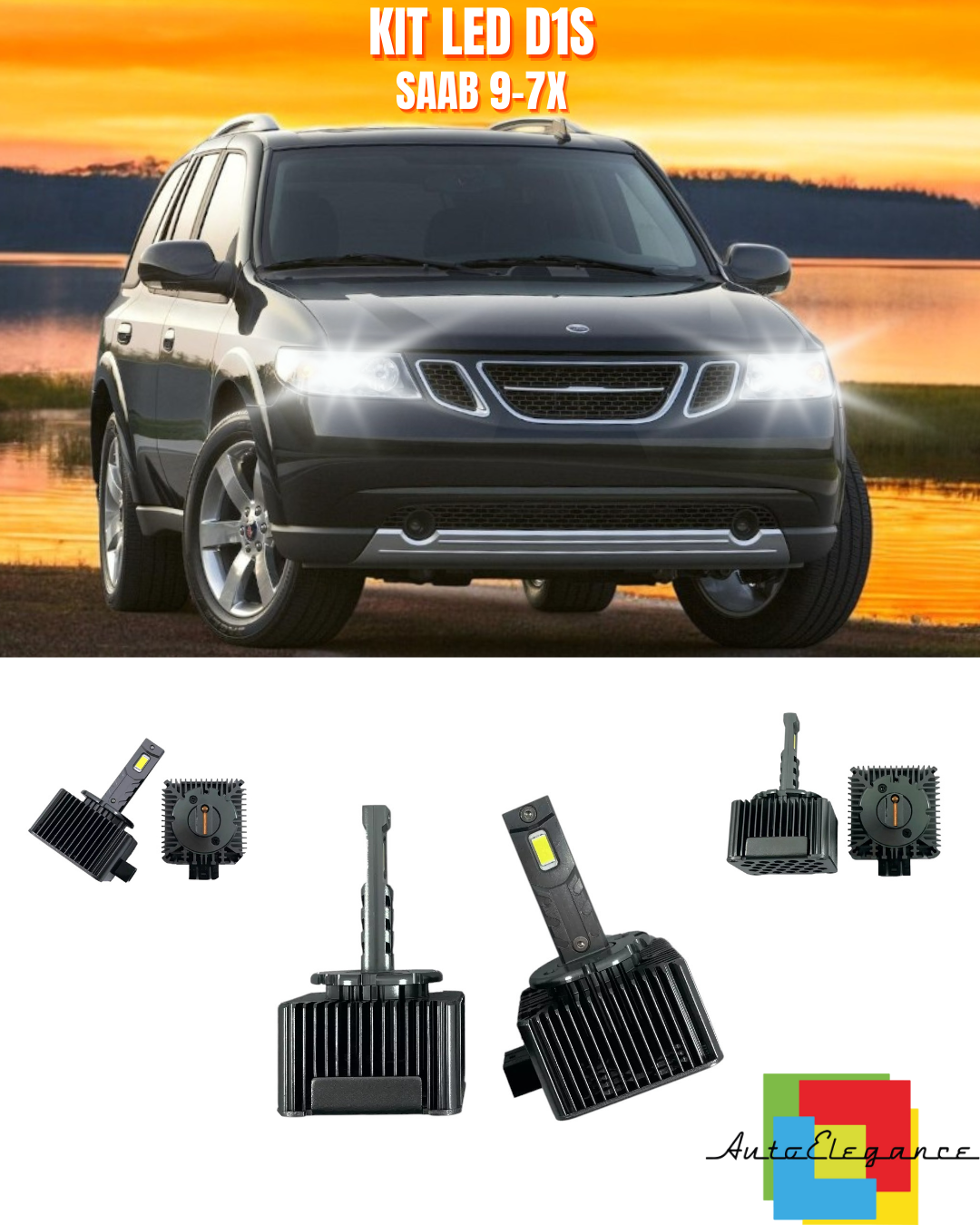 ⭐LAMPADE ANABBAGLIANTI D1S LED 6000K ADATTO PER SAAB 9-7X⭐