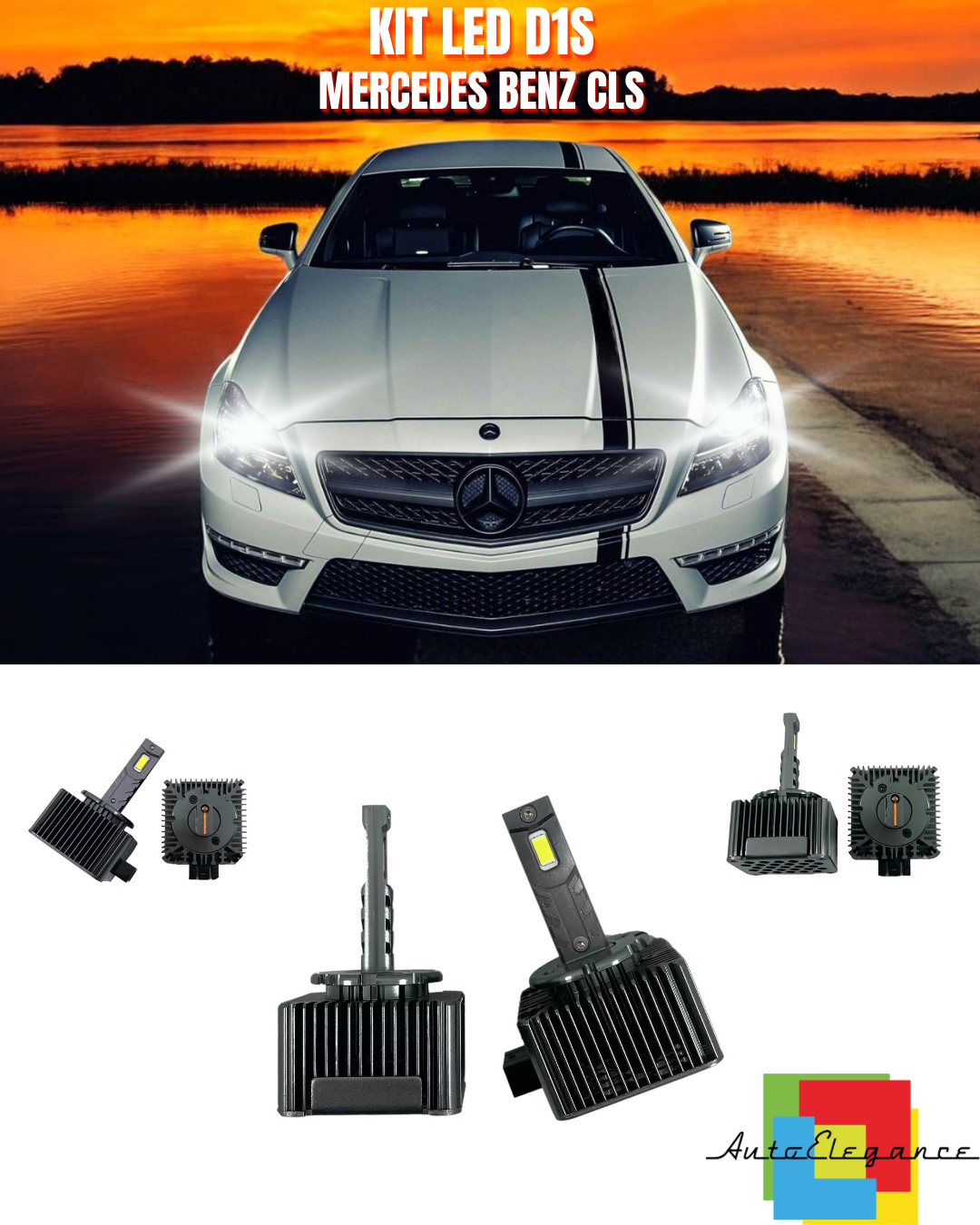 ⭐LAMPADE ANABBAGLIANTI D1S LED 6000K ADATTO PER MERCEDES BENZ CLS⭐