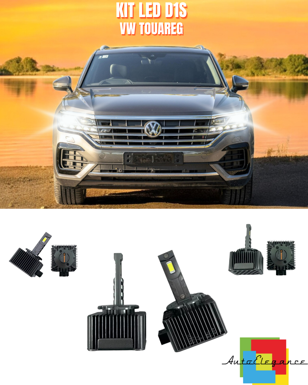 ⭐LAMPADE ANABBAGLIANTI D1S LED 6000K ADATTO PER VW TOUAREG⭐