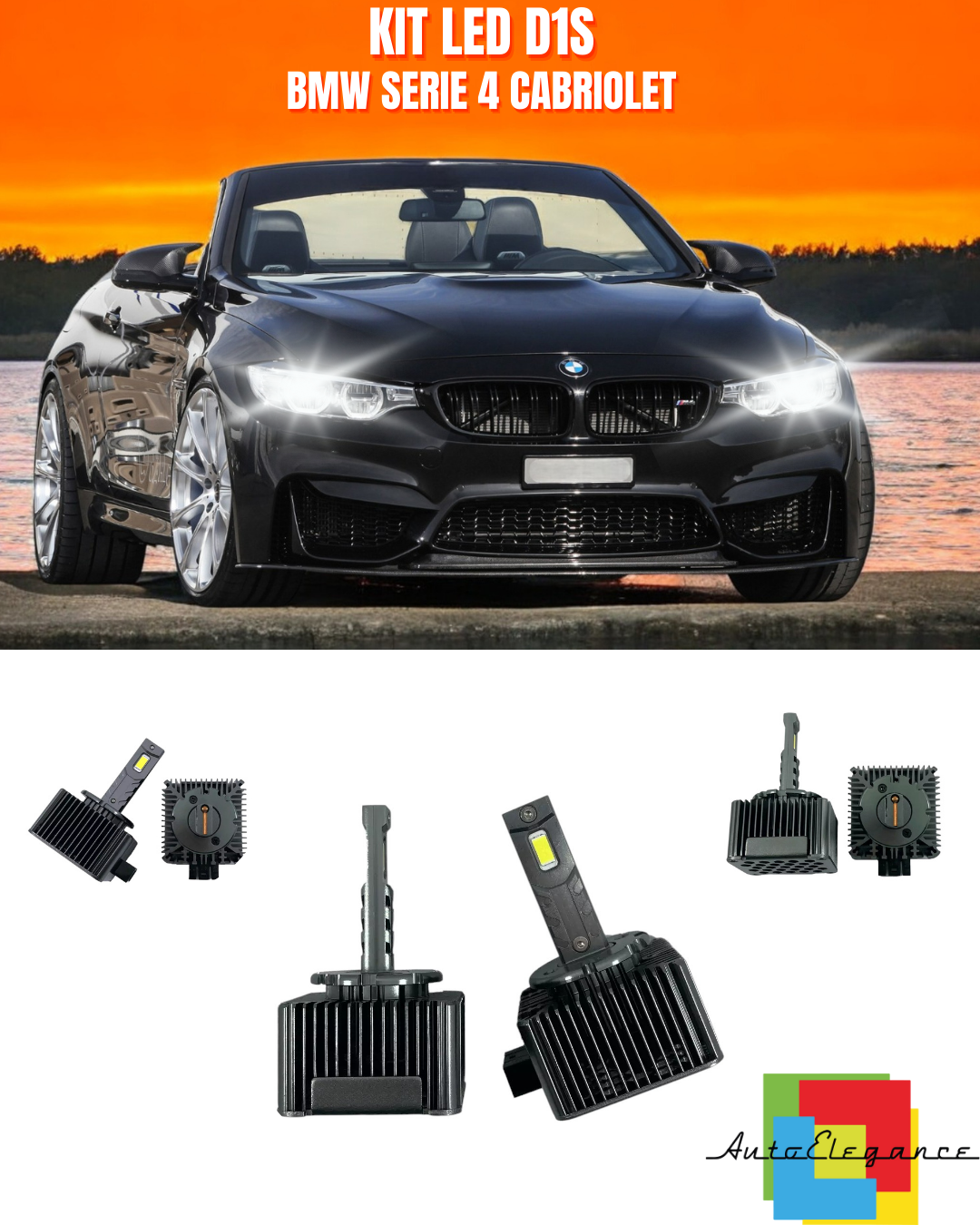 ⭐LAMPADE ANABBAGLIANTI D1S LED 6000K ADATTO PER BMW SERIE 4 CABRIOLET⭐