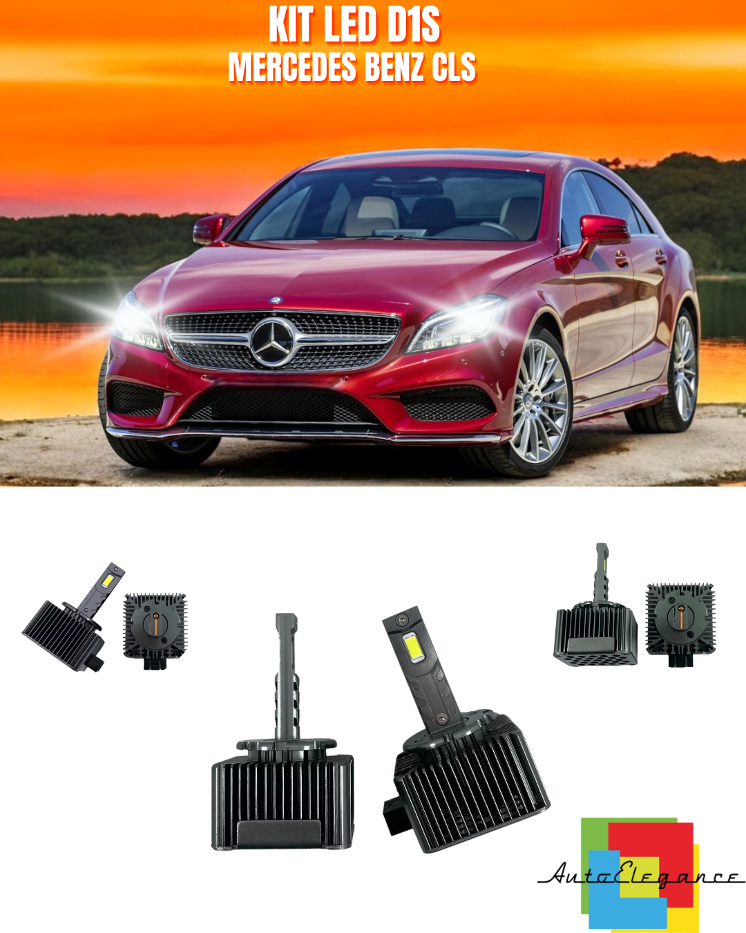 ⭐LAMPADE ANABBAGLIANTI D1S LED 6000K ADATTO PER MERCEDES BENZ CLS⭐