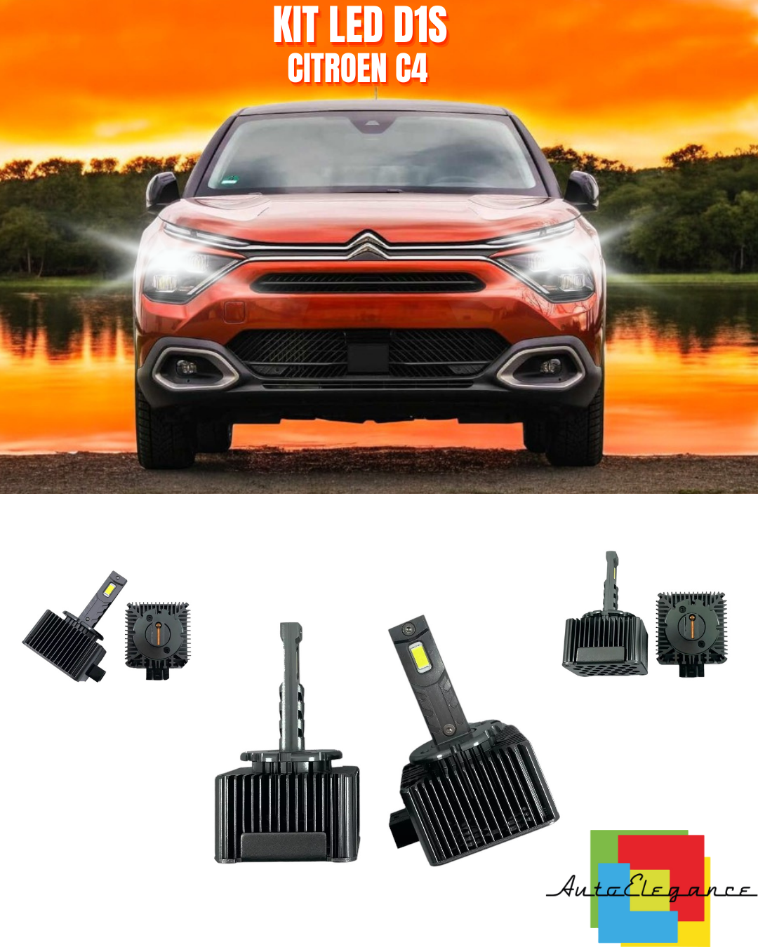 ⭐LAMPADE ANABBAGLIANTI D1S LED 6000K ADATTO PER CITROEN C4⭐