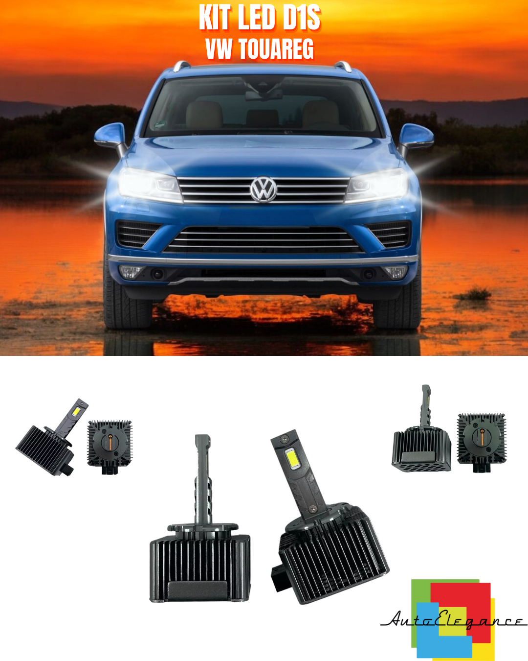 ⭐LAMPADE ANABBAGLIANTI D1S LED 6000K ADATTO PER VW TOUAREG⭐