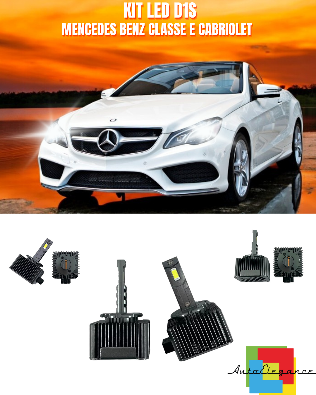⭐LAMPADE ANABBAGLIANTI D1S LED 6000K ADATTO PER MERCEDES BENZ CLASSE E⭐