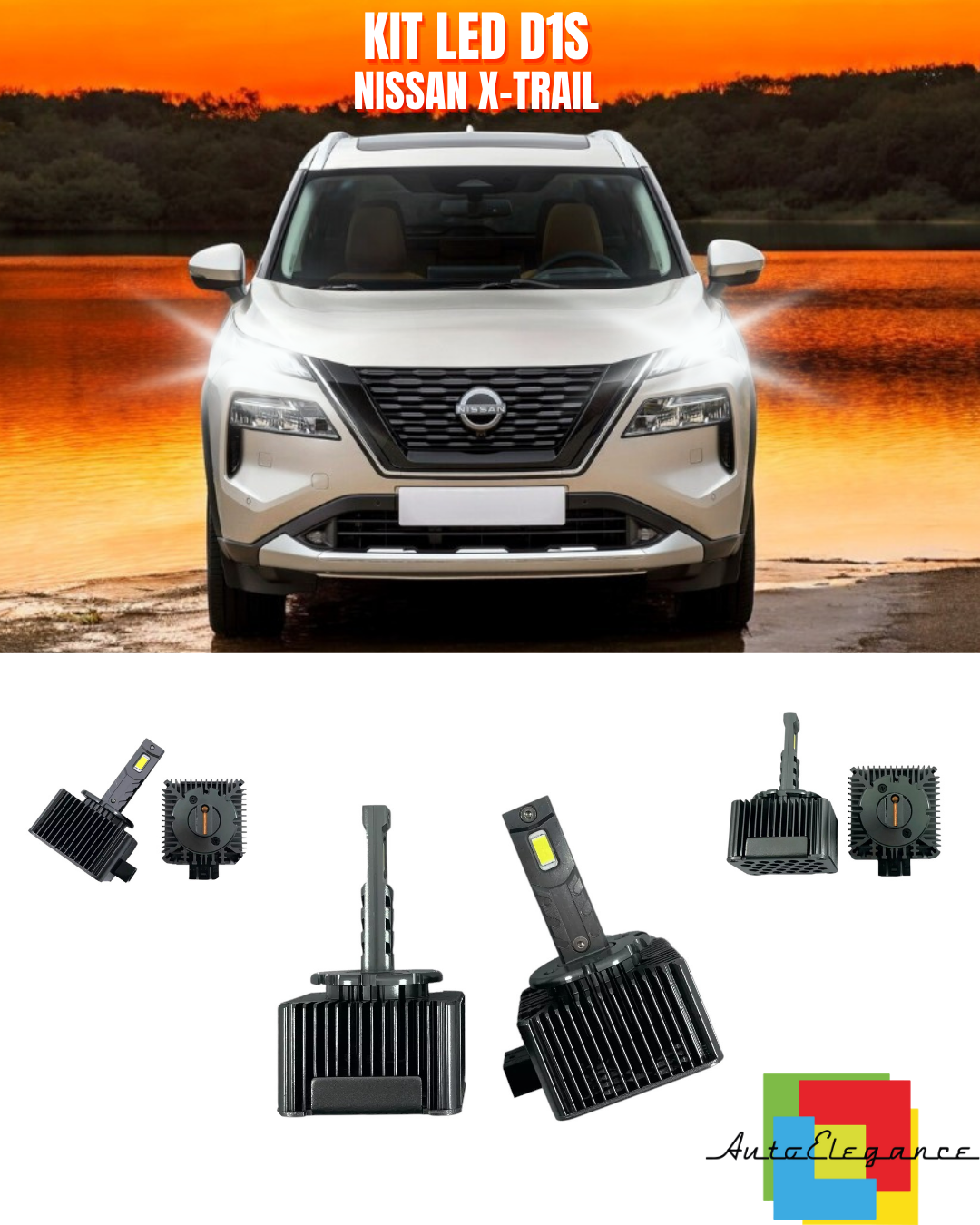 ⭐LAMPADE ANABBAGLIANTI D1S LED 6000K ADATTO PER NISSAN X-TRAIL⭐