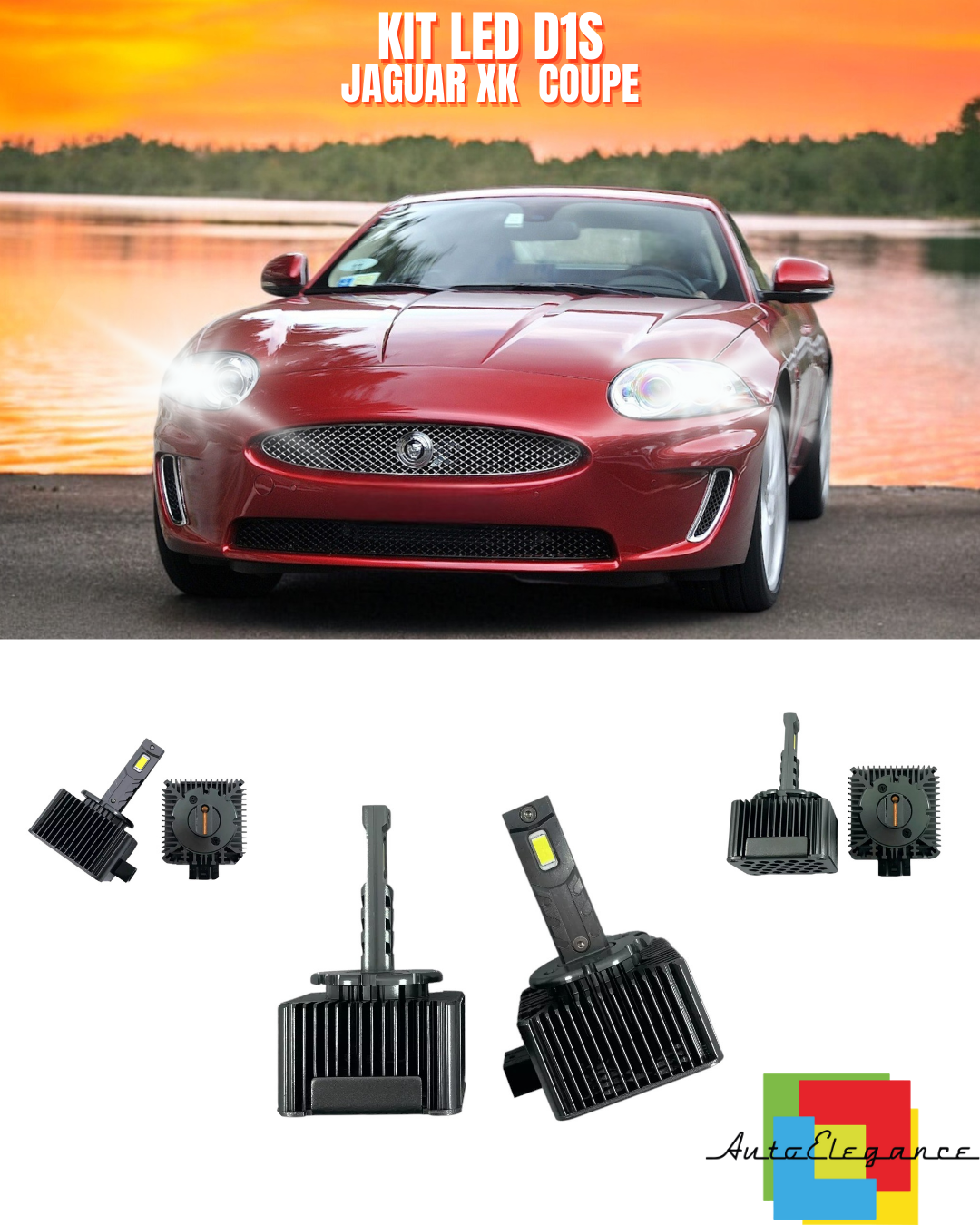 ⭐LAMPADE ANABBAGLIANTI D1S LED 6000K ADATTO PER JAGUAR XK COUPE⭐