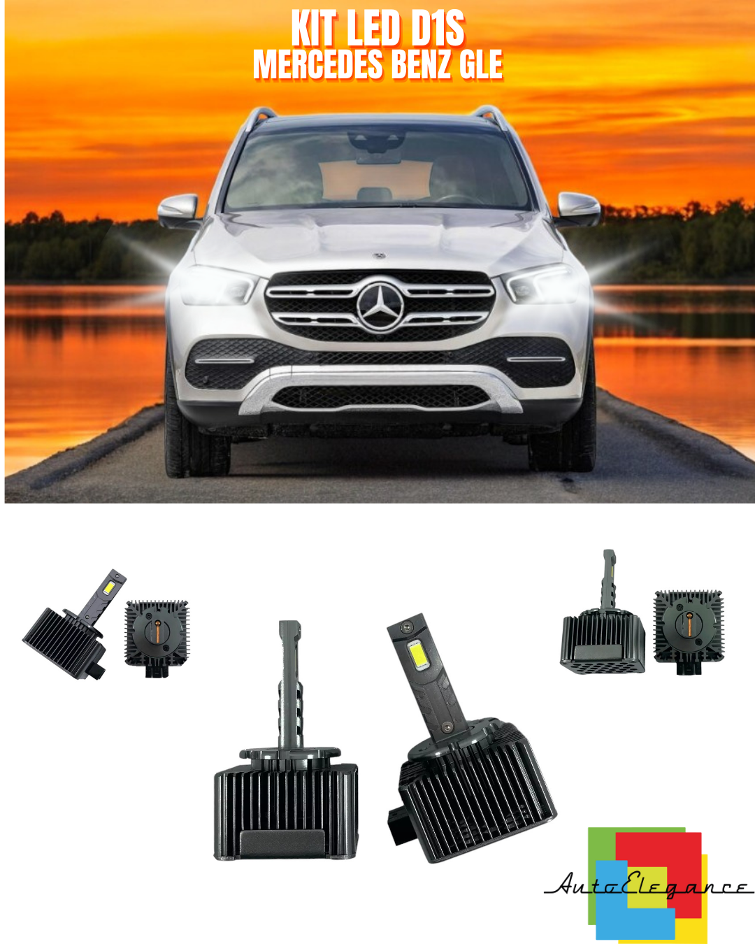 ⭐LAMPADE ANABBAGLIANTI D1S LED 6000K ADATTO PER MERCEDES BENZ GLE⭐